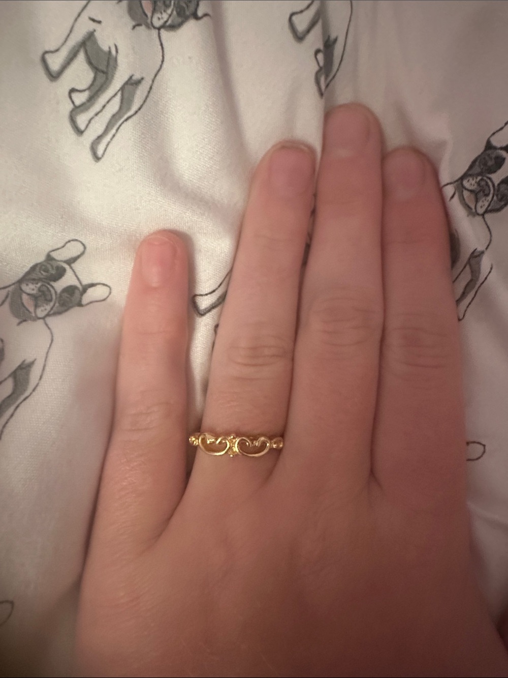 Gold Filigree Heart Accent Ring - Women Jewelry